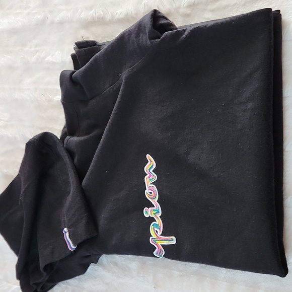 ✨Champion 100% Cotton✨ Women's Pullover Hoodie Script (Rainbow)Sz Small - Picture 9 of 10